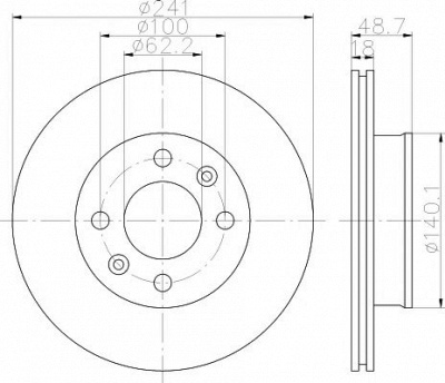 HELLA PAGID 8dd355112791 -  Тормозной диск